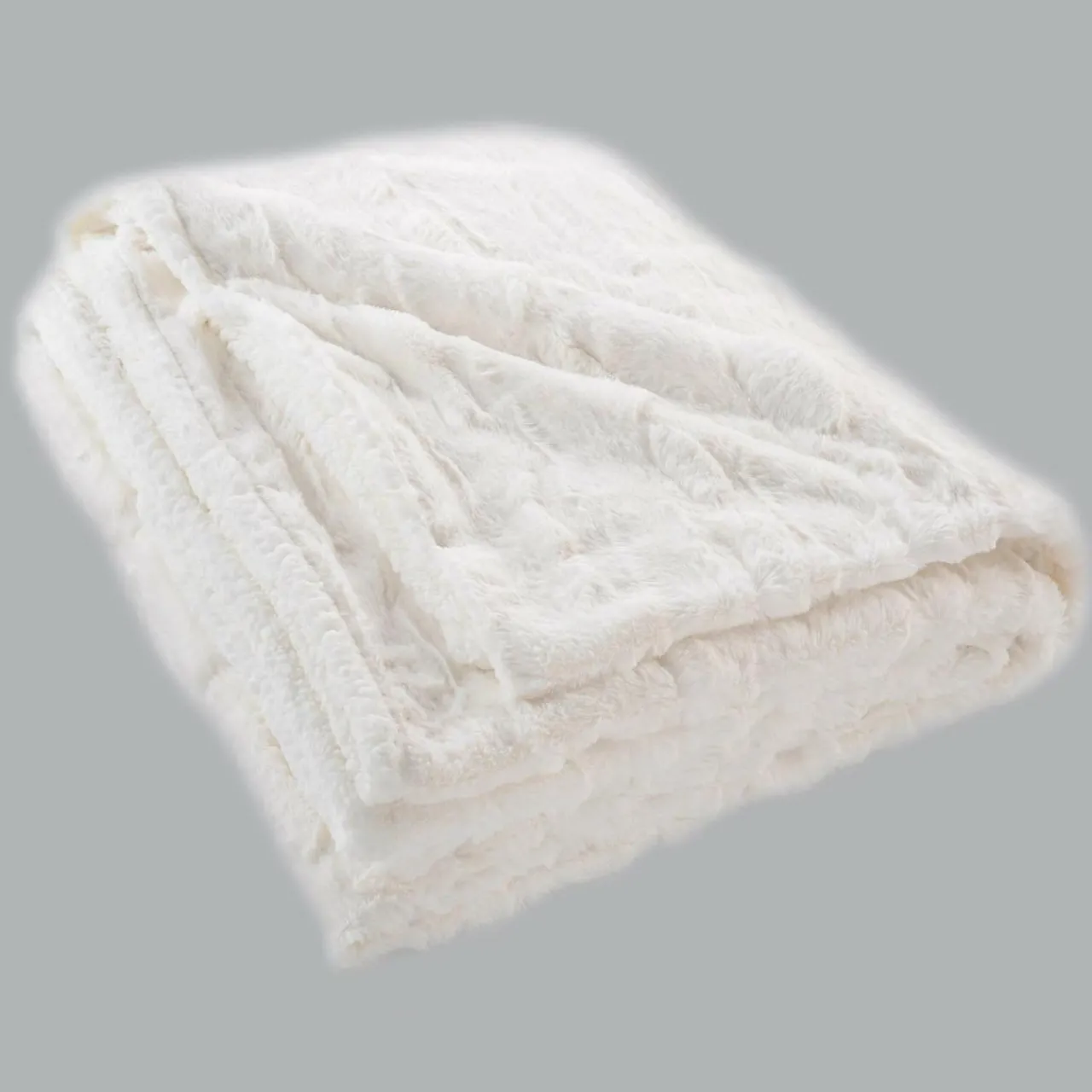 Plaid Et Jeté|douceur d'intu017drieur Plaid fausse fourrure (125 x 150 cm) Foxy Ecru