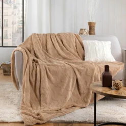 Plaid Et Jeté|douceur d'intu017drieur Plaid fausse fourrure (125 x 150 cm) Foxy Taupe