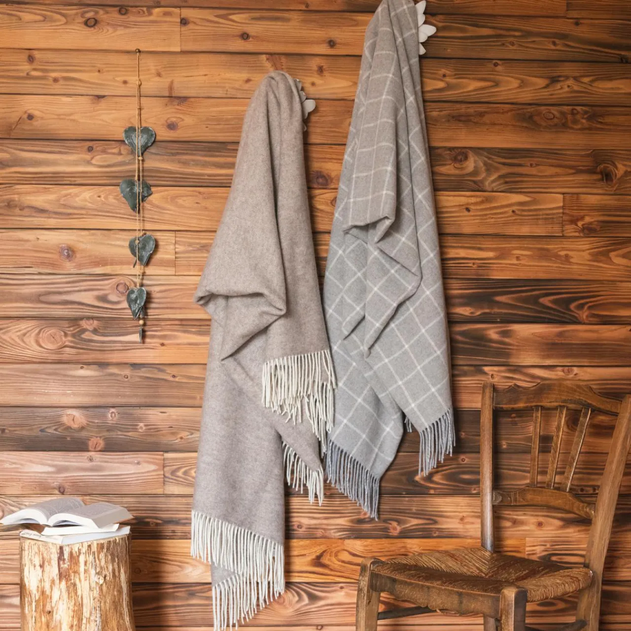 Plaid Et Jeté|l'Effet Papillon Plaid laine et cachemire (140 x 200 cm) Côme Beige