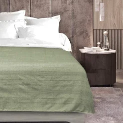 Plaid Et Jeté|Couvre-Lit Et Édredon|DOUCEUR D'INTERIEUR Plaid polycoton (180 x 220 cm) Lucile Vert sauge