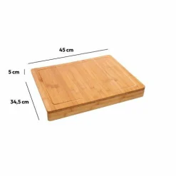 Egouttoir, Planche À Découper|ATMOSPHERA Planche à découper en bambou (45 x 34 cm) Siao Naturel
