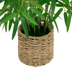Plante Artificielle|Atmosphera, cru017dateur d'intu017drieur Plante artificielle avec pot tressé (H100 cm) Bambou Ly Vert
