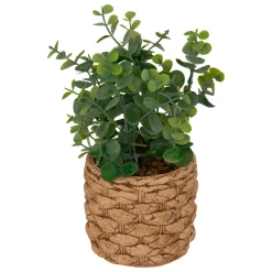 Plante Artificielle|Atmosphera, cru017dateur d'intu017drieur Plante artificielle en pot cimenté (H27 cm) Eucalyptus Jaye Vert