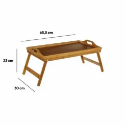 Objet Déco|ATMOSPHERA Plateau de Petit Dejeuner (50 x H23 cm) Bambou Marron