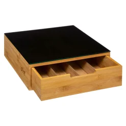 Rangement Et Organisateur|5 Five Simply Smart Porte capsules café (30 x 30 cm) Black Bambou Noir