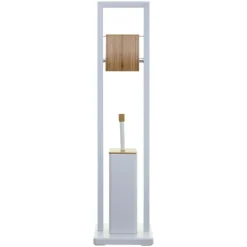 Accessoire Wc|ATMOSPHERA Porte-papier toilettes et brosse WC Natureo Blanc