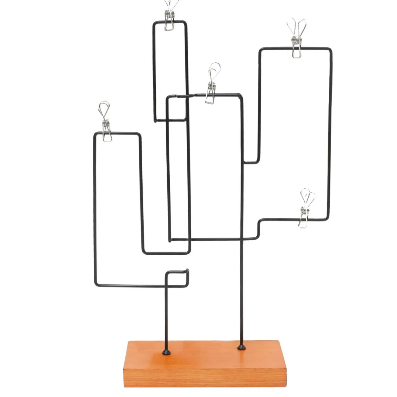 Toile, Cadre, Déco Murale|EMINZA Porte-photo à poser 5 photos (H45 cm) Cactus Noir