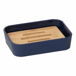 Accessoire Salle De Bain|TENDANCE Porte-savon Evy Bleu marine