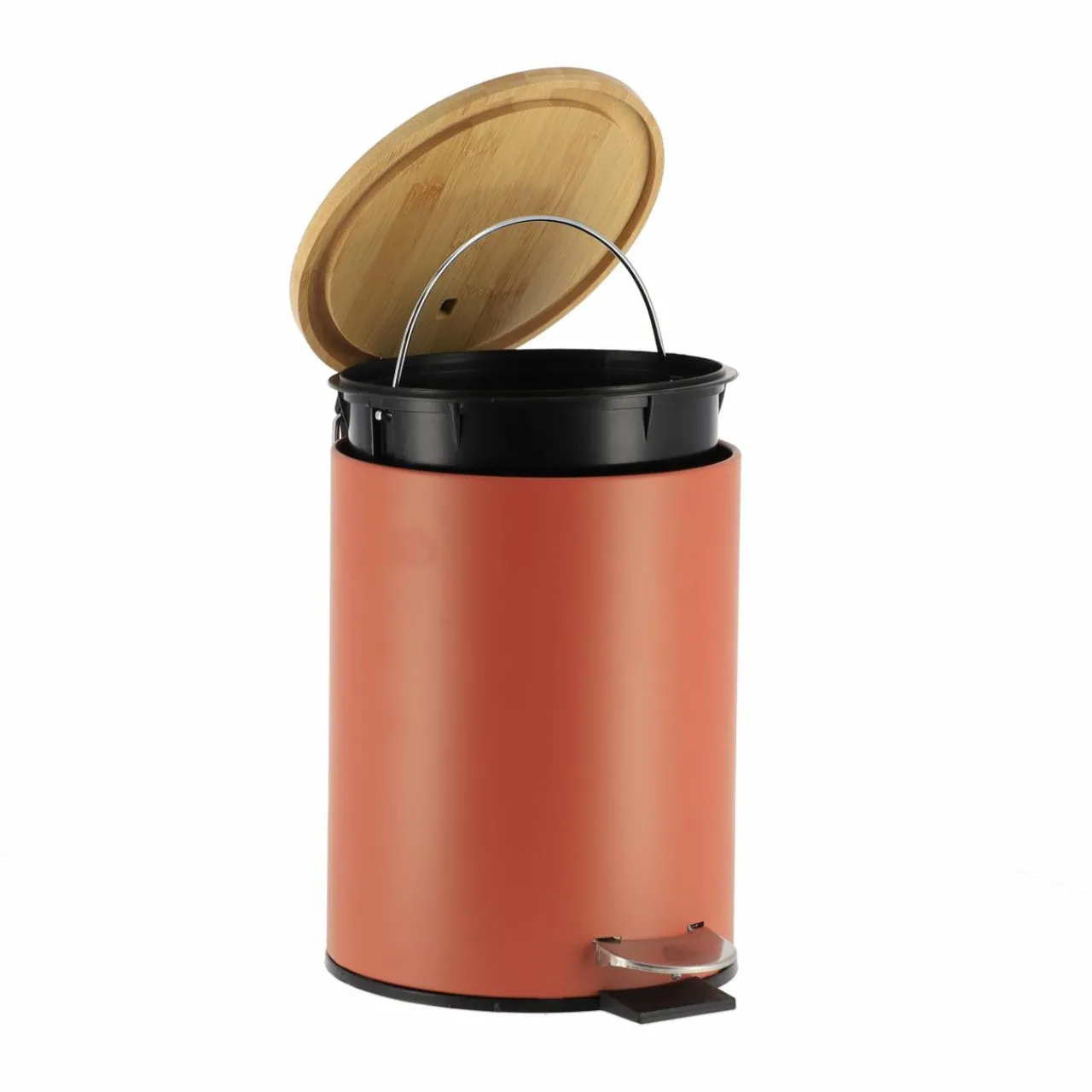 Accessoire Salle De Bain|TENDANCE Poubelle à pédale avec frein de chute Timeless Terracotta