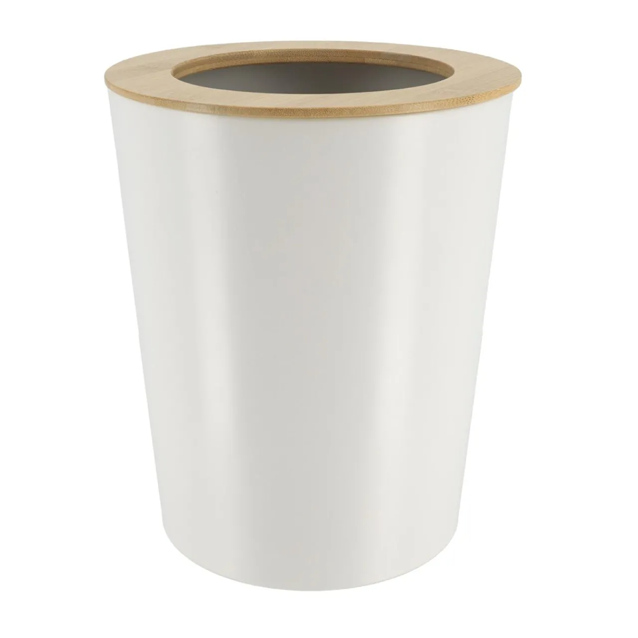 Accessoire Salle De Bain|TENDANCE Poubelle salle de bain 5L Purebamboo Blanc
