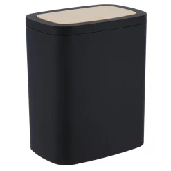 Accessoire Salle De Bain|TENDANCE Poubelle salle de bain 5L Cosy Noir