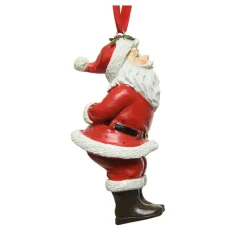 Décoration De Sapin|KAEMINGK Père Noël à suspendre (H10 cm) Christmas et blanc Rouge