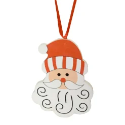 Décoration De Sapin|CHRISTMAS DREAM Père Noël à suspendre (H7 cm) Jolie moustache et blanc Rouge