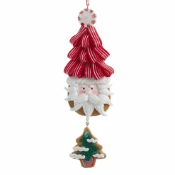 Décoration De Sapin|CHRISTMAS INSPIRATIONS Père Noël à suspendre (H13 cm) Père-Noël sapin Rouge