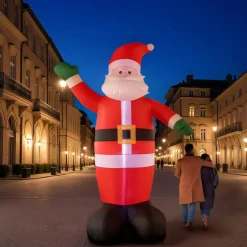 Personnage, Objet Grand Format|Père Noël, Animaux Et Personnage|KOOPMAN Père Noël Géant (H400 cm) Gonflable et lumineux Rouge