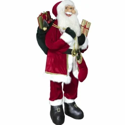 Personnage, Objet Grand Format|Père Noël, Animaux Et Personnage|Feeric Lights & Christmas Père Noël Géant Traditionnel (H180 cm) Tobias Rouge