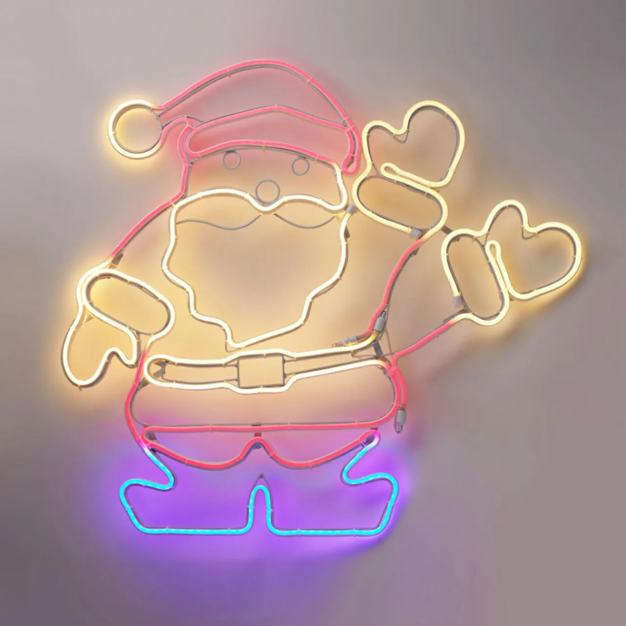 Déco Et Objet Lumineux|KOOPMAN Père Noël lumineux 627 LED (H65 cm) Néon Moov light Multicolore