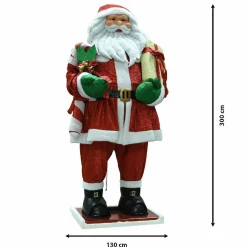 Personnage, Objet Grand Format|Père Noël, Animaux Et Personnage|KAEMINGK Père Noël traditionnel Géant (H300 cm) Ulrik Rouge