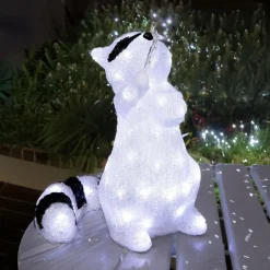 Déco Et Objet Lumineux|Feeric Lights & Christmas Raton laveur lumineux 60 LED (H40 cm) Marcel Blanc froid