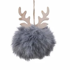 Décoration De Sapin|KAEMINGK Renne à suspendre (H11 cm) Jeff Gris
