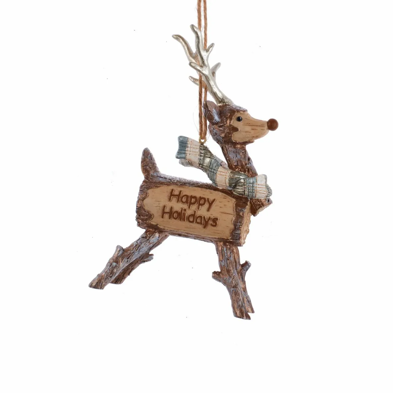 Décoration De Sapin|CHRISTMAS INSPIRATIONS Renne à suspendre (H13 cm) Rustic Marron