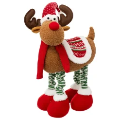 Personnage, Objet Grand Format|Père Noël, Animaux Et Personnage|FEERIC LIGHTS Renne de Noël (H103 cm) Georges et jambes téléscopiques Multicolore
