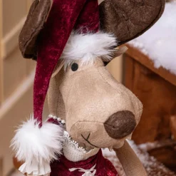 Père Noël, Animaux Et Personnage|KAEMINGK Renne de Noël (H59 cm) Miss Bavaroise robe Rouge