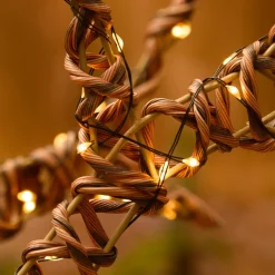 Père Noël, Animaux Et Personnage|Déco Et Objet Lumineux|EMINZA Renne lumineux 630 Led (H88 cm) Stan résine tressée Brun et Blanc chaud Marron