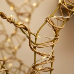 Personnage, Objet Grand Format|Déco Et Objet De Noël|EMINZA Renne lumineux 1320 Micro LED (H180cm) Stan résine tressée Blanc chaud Naturel