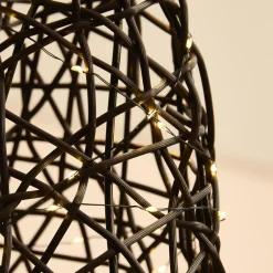 Personnage, Objet Grand Format|Déco Et Objet Lumineux|EMINZA Renne lumineux 1320 Micro LED (H200 cm) Glenn résine tressée Brun Blanc chaud Marron