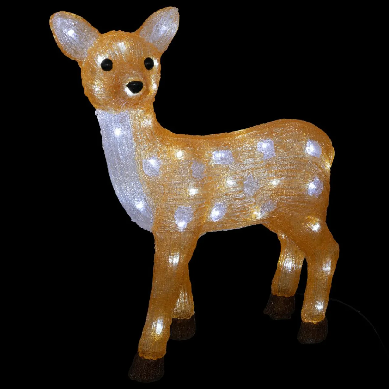 Déco Et Objet Lumineux|FEERIC LIGHTS Renne lumineux solaire 50 LED (H48 cm) Biche Blanc froid
