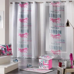 Rideau|DOUCEUR D'INTERIEUR Rideau (140 x H240 cm) Girly London Blanc