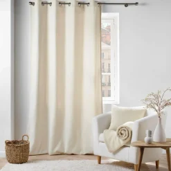 Rideau|douceur d'intu017drieur Rideau bouclette (140 x 240 cm) Wooly Ecru Beige
