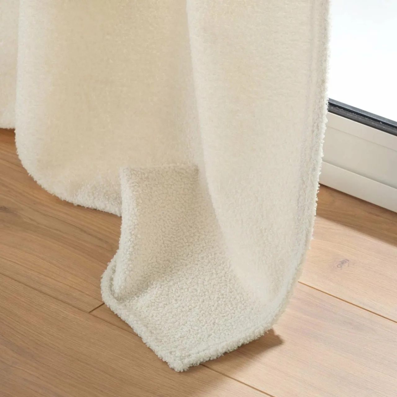 Rideau|douceur d'intu017drieur Rideau bouclette (140 x 240 cm) Wooly Ecru Beige