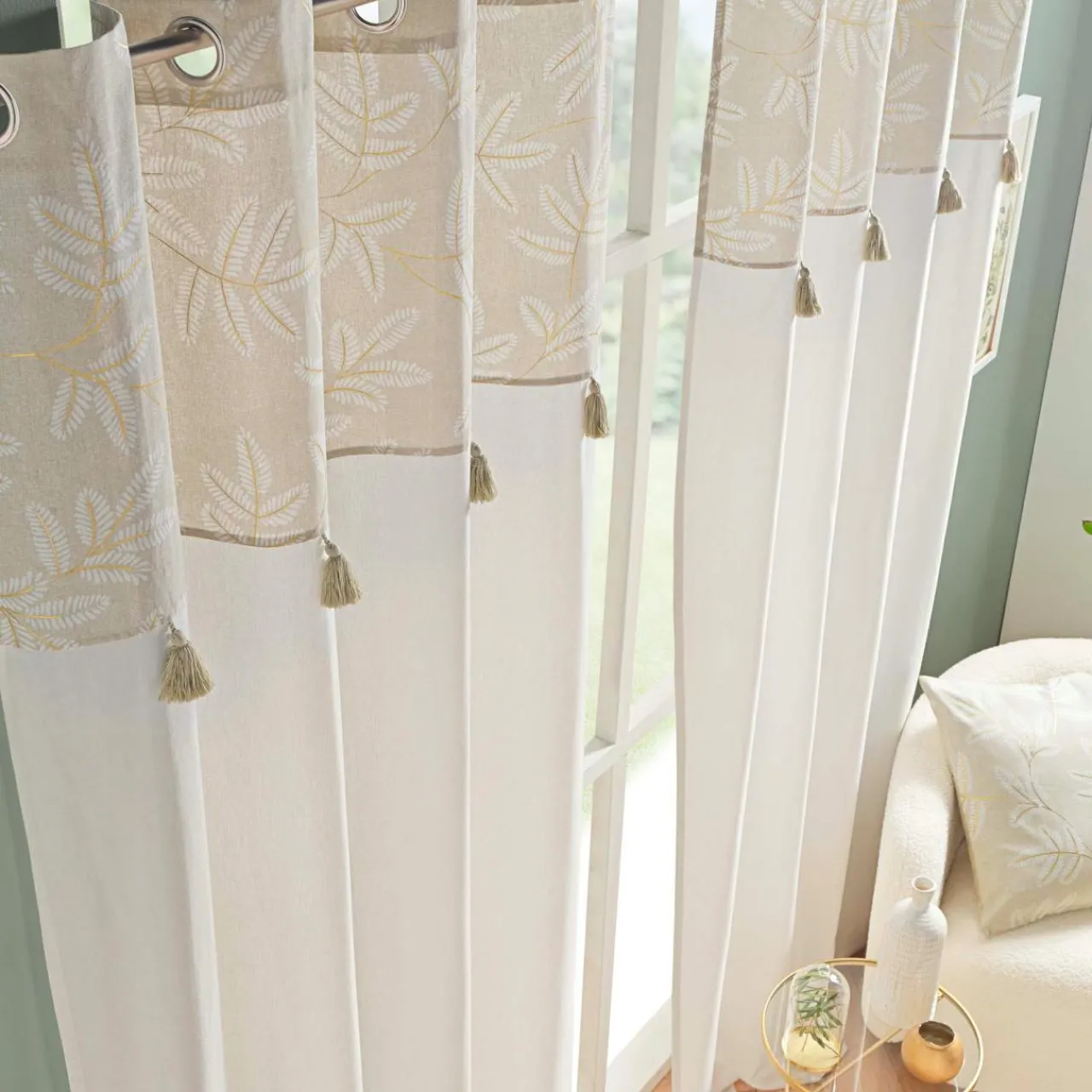 Rideau|douceur d'intu017drieur Rideau coton (140 x 240 cm) Altéa Beige