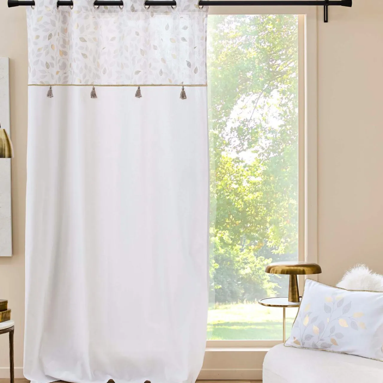 Rideau|douceur d'intu017drieur Rideau coton (140 x 240 cm) Duchesse Blanc