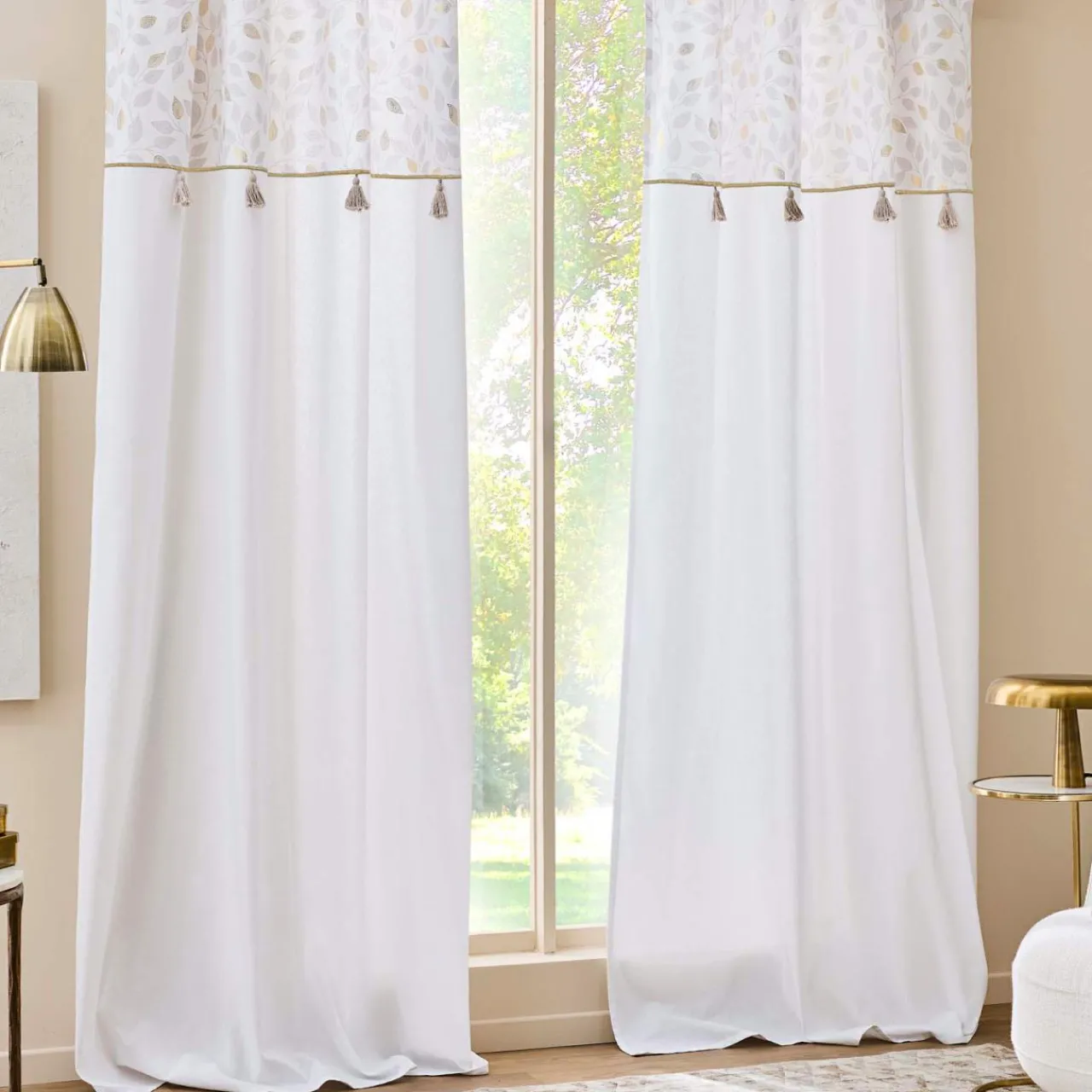 Rideau|douceur d'intu017drieur Rideau coton (140 x 240 cm) Duchesse Blanc