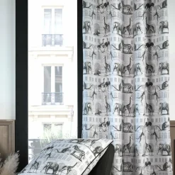 Rideau|LOVELY CASA Rideau coton (135 x 250 cm) Haussmann Gris
