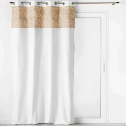 Rideau|DOUCEUR D'INTERIEUR Rideau coton (140 x 240 cm) Kalinda Blanc