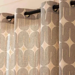 Rideau|douceur d'intu017drieur Rideau coton (140 x 280 cm) Ondine Noir