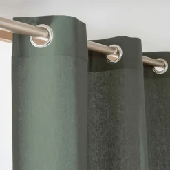 Rideau|EMINZA Rideau coton (140 x 260 cm) Pixel Vert kaki