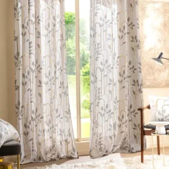 Rideau|douceur d'intu017drieur Rideau coton (140 x 280 cm) Roseris Gris