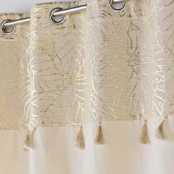 Rideau|DOUCEUR D'INTERIEUR Rideau coton (140 x 240 cm) Solea Or