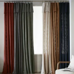 Rideau|L'EFFET PAPILLON Rideau coton ajustable (140 x max 270 cm) Sixtine Terracotta