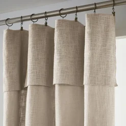 Rideau|L'EFFET PAPILLON Rideau coton ajustable (140 x max 270 cm) Sixtine Beige