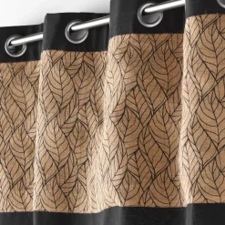 Rideau|EMINZA Rideau coton et jute (140 x 180 cm) Nama Noir