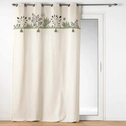 Rideau|DOUCEUR D'INTERIEUR Rideau coton recyclé (140 x 240 cm) Suzanne Vert