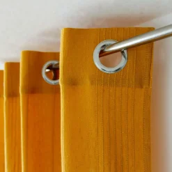 Rideau|ENJOY HOME Rideau coton recyclé (140 x 240 cm) Bombay Jaune moutarde