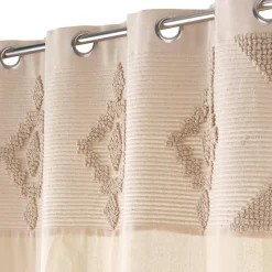 Rideau|douceur d'intu017drieur Rideau coton tufté (140 x 240 cm) Kamary Beige