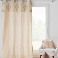 Rideau|douceur d'intu017drieur Rideau coton tufté (140 x 240 cm) Kamary Beige